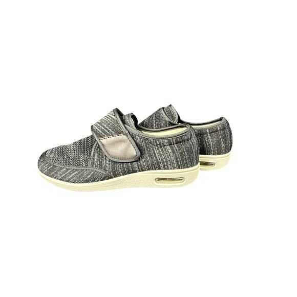 Men\'s Youyun Diabetic Gray Adjustable Memory Foam Shoes Size 10 main image 9